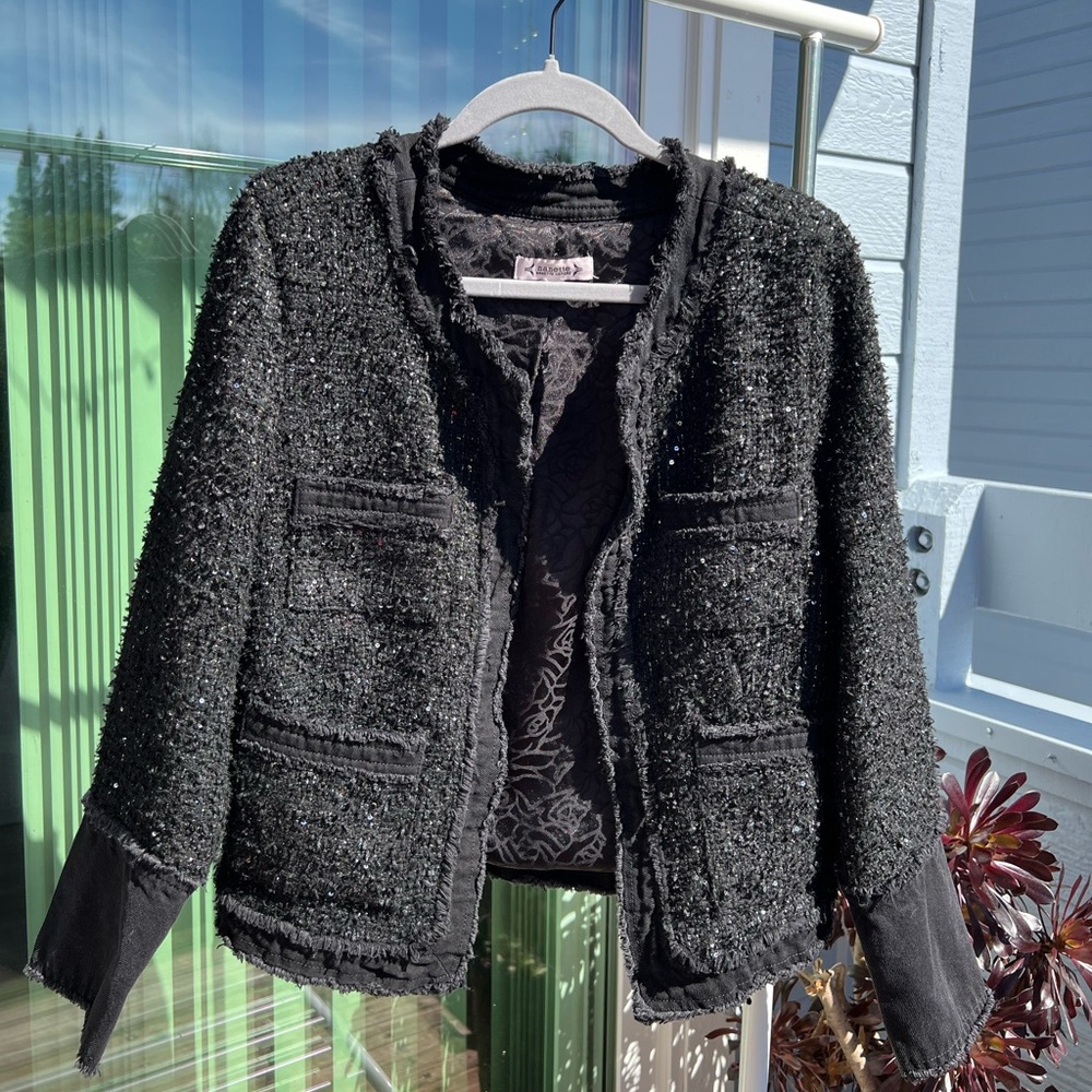 💕Nanette Lepore💕 Black Textured Women's Blazer